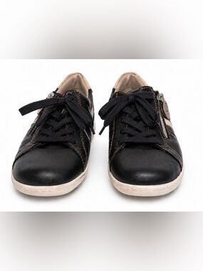 Remonte Black and Beige Slip-On Comfort Shoe - Size 9